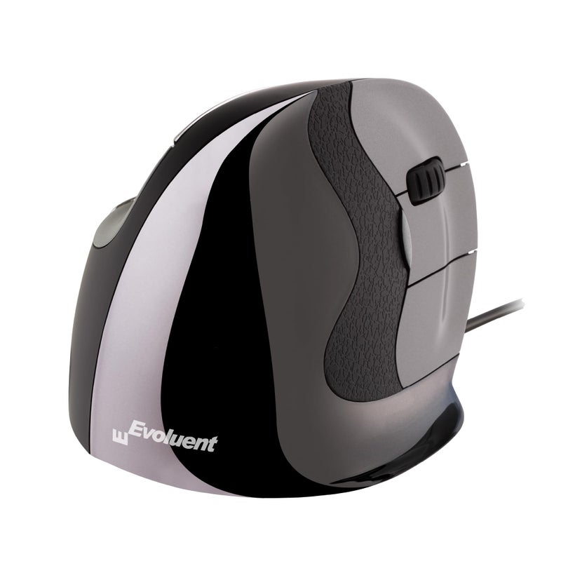 Evoluent â€“ Inventor of The Vertical Mouse â€“ VMDL Ergonomic Vertical Mouse Right Hand Large Wired USB, Sculpted for Comfort, Reduces Wrist Strain, 4 Speeds, 6 Customizable Buttons in Windows - Image 1